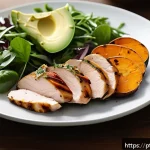 담낭 제거 후 식단 - A bright, cozy kitchen scene showcasing a healthy post-gallbladder surgery meal preparation. On a wo...