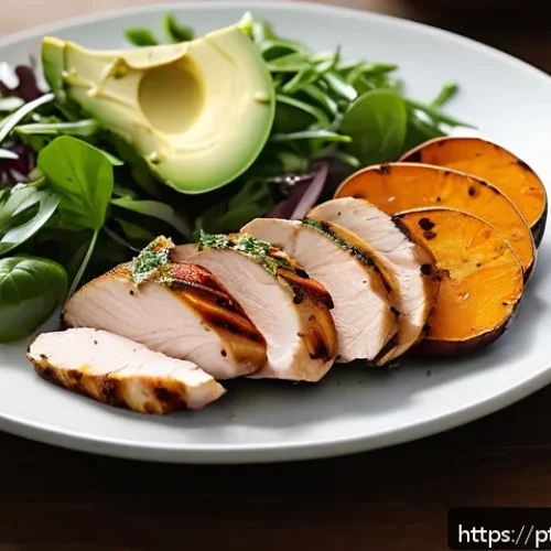 담낭 제거 후 식단 - A bright, cozy kitchen scene showcasing a healthy post-gallbladder surgery meal preparation. On a wo...